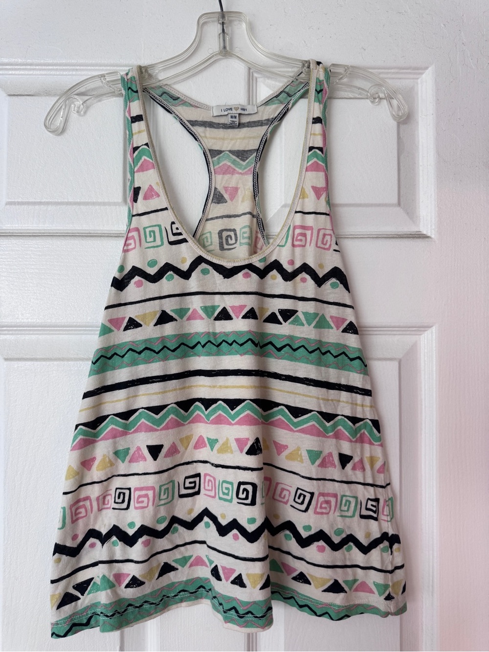 Heritage 1981 Off-White Geometric Racerback Tank